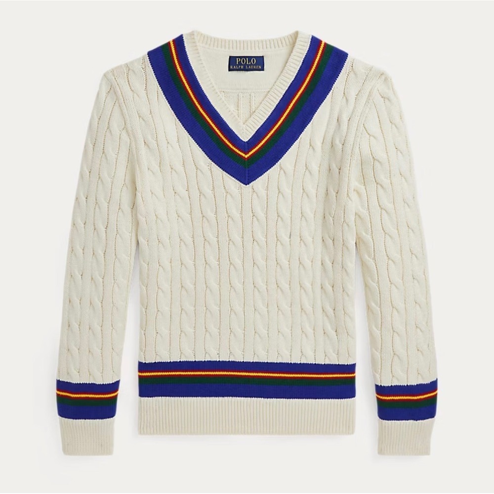 NWT Polo Ralph Lauren The Iconic Cricket Sweater Toddler Boys Size 2 Cable Knit